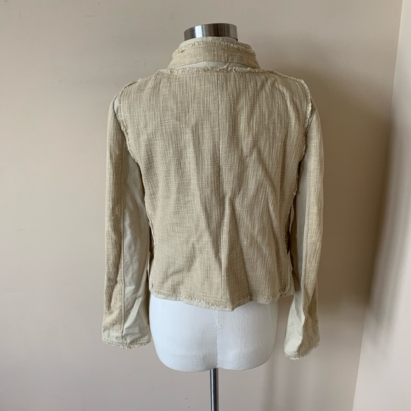 Tory Burch Tan Textured Woven Jacket - Picture 5 of 9